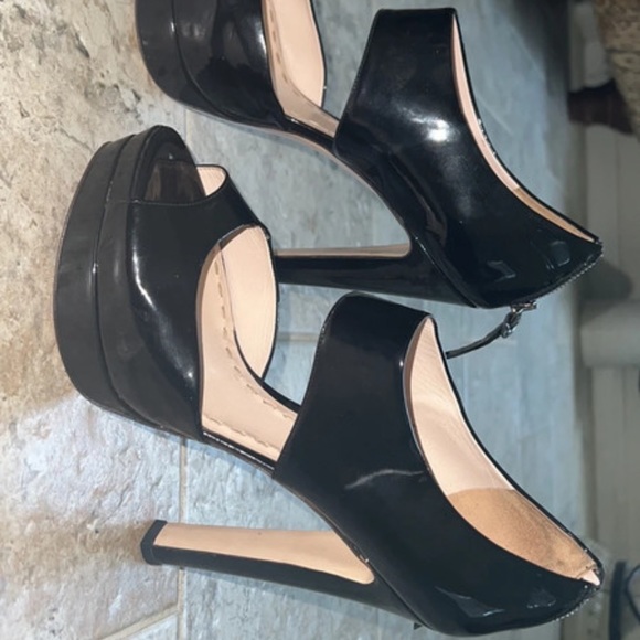 Black Chunky Miu Miu Heels - Picture 2 of 11